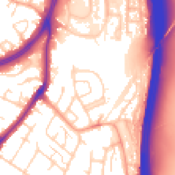 Daytime road noise heatmap for WD25 9RA