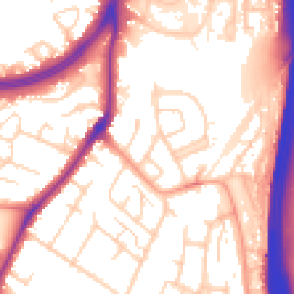 Daytime road noise heatmap for WD25 9RB
