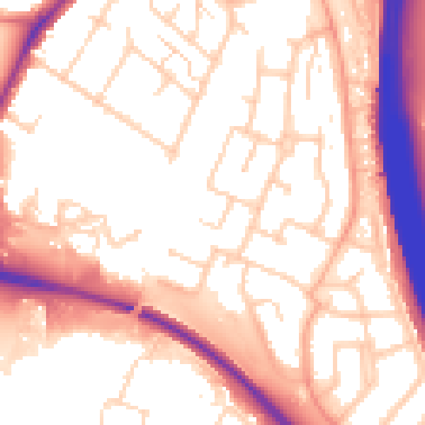 Daytime road noise heatmap for WD25 9TA