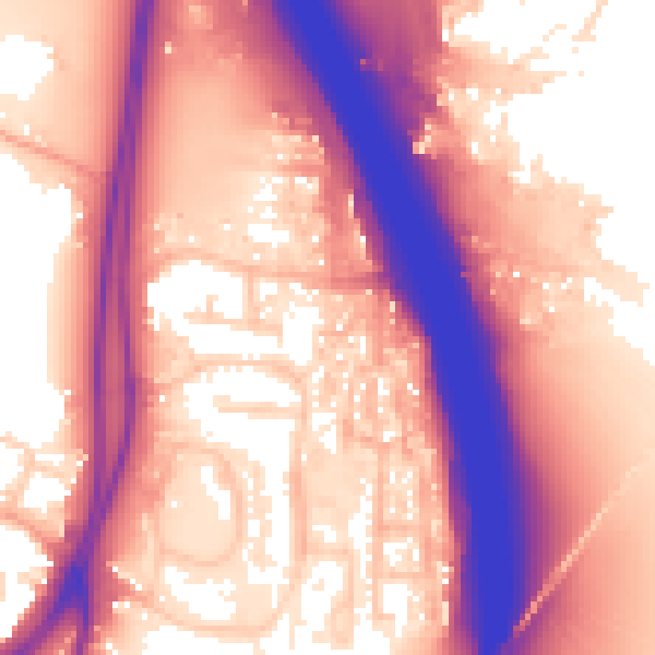 Daytime road noise heatmap for WD25 9TW