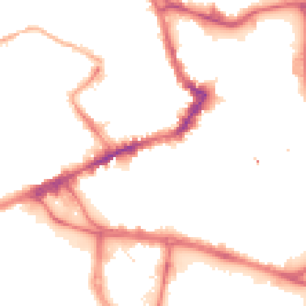 Night-time road noise heatmap for WF1 1BD