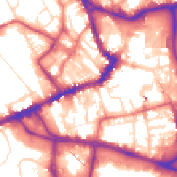 Daytime road noise heatmap for WF1 1BW