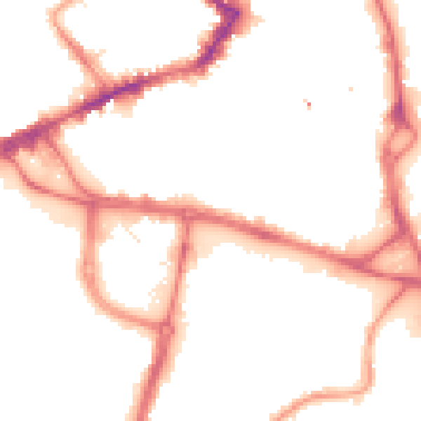 Night-time road noise heatmap for WF1 1DE
