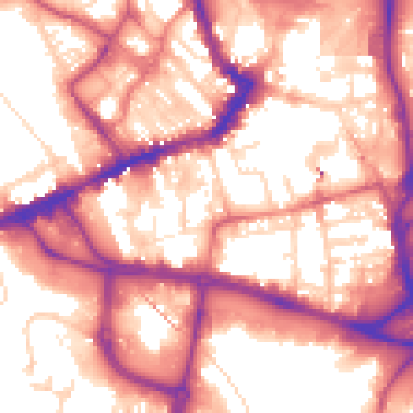Daytime road noise heatmap for WF1 1DH