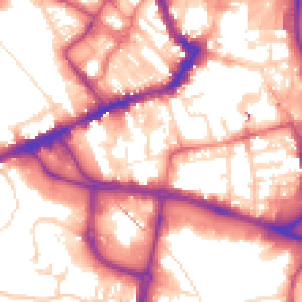 Daytime road noise heatmap for WF1 1DL