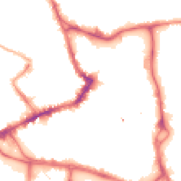 Night-time road noise heatmap for WF1 1HB