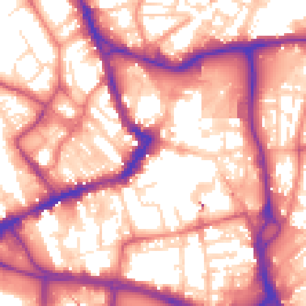 Daytime road noise heatmap for WF1 1HD