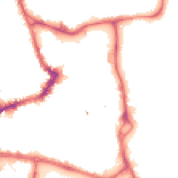 Night-time road noise heatmap for WF1 1HS