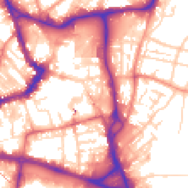 Daytime road noise heatmap for WF1 1JA