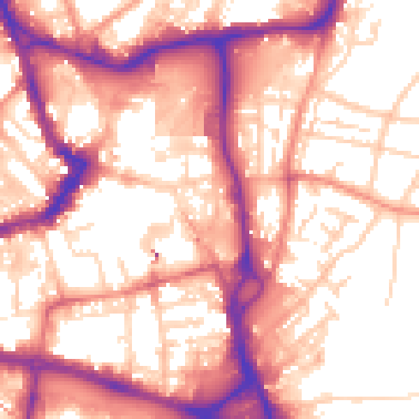 Daytime road noise heatmap for WF1 1JD