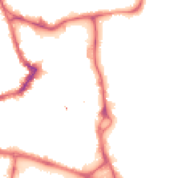 Night-time road noise heatmap for WF1 1JD