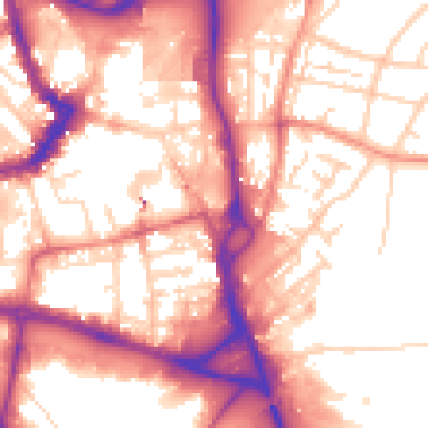 Daytime road noise heatmap for WF1 1JG