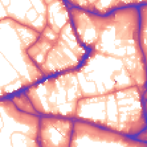 Daytime road noise heatmap for WF1 1JR