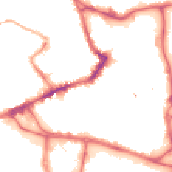 Night-time road noise heatmap for WF1 1JR