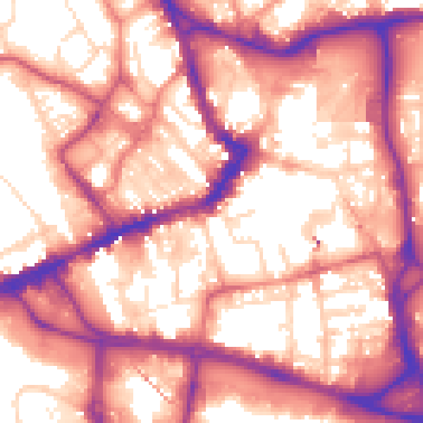 Daytime road noise heatmap for WF1 1JX