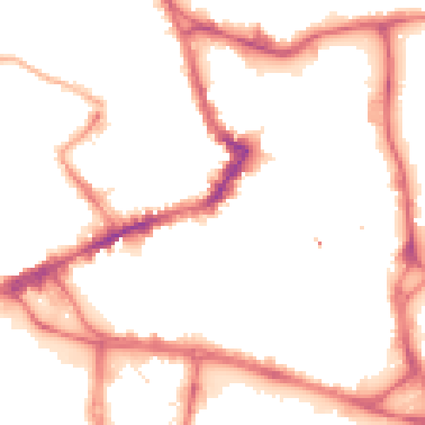 Night-time road noise heatmap for WF1 1JX