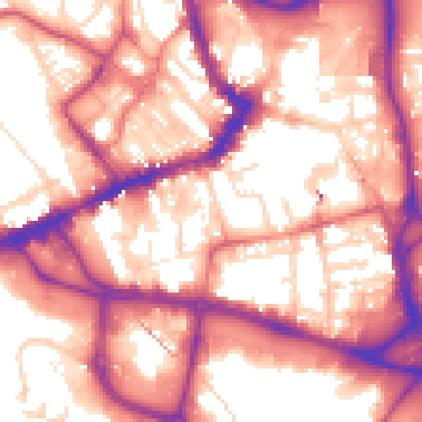 Daytime road noise heatmap for WF1 1LE