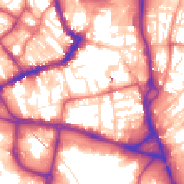 Daytime road noise heatmap for WF1 1LG