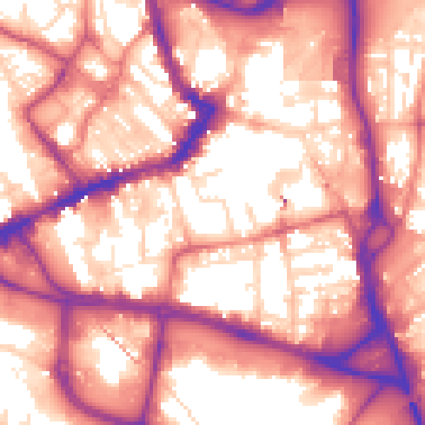 Daytime road noise heatmap for WF1 1LH