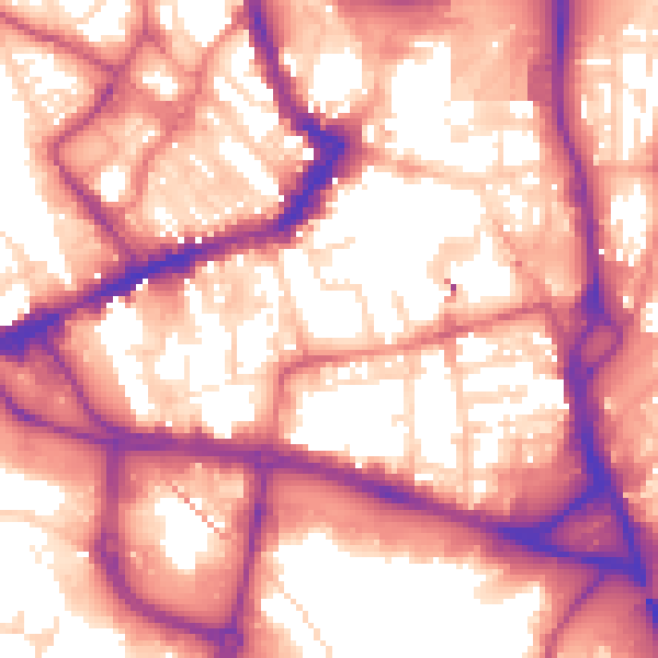 Daytime road noise heatmap for WF1 1LJ