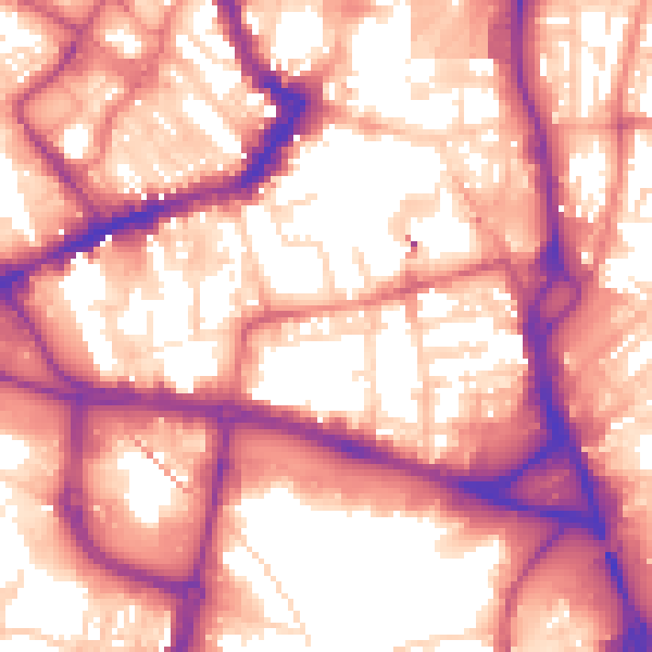 Daytime road noise heatmap for WF1 1LW