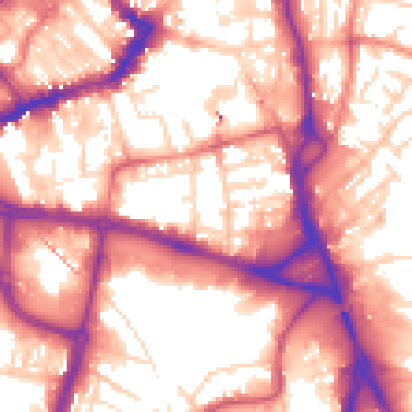 Daytime road noise heatmap for WF1 1NJ