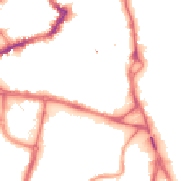 Night-time road noise heatmap for WF1 1NJ