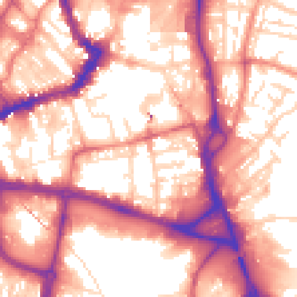 Daytime road noise heatmap for WF1 1NL