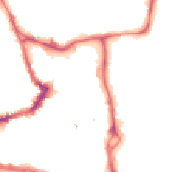 Night-time road noise heatmap for WF1 1QT