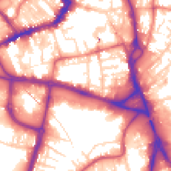 Daytime road noise heatmap for WF1 1RH