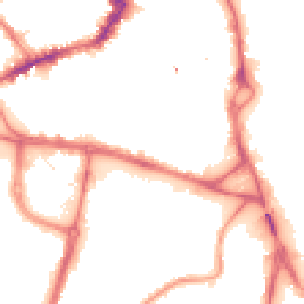 Night-time road noise heatmap for WF1 1RH