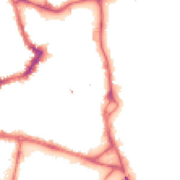 Night-time road noise heatmap for WF1 1TJ