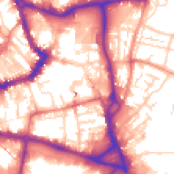 Daytime road noise heatmap for WF1 1TR