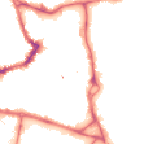 Night-time road noise heatmap for WF1 1TR