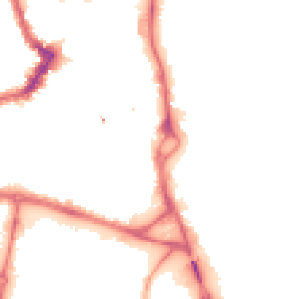 Night-time road noise heatmap for WF1 1TZ