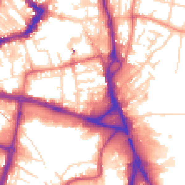 Daytime road noise heatmap for WF1 1UH