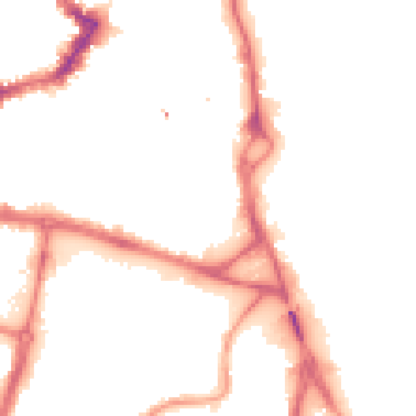 Night-time road noise heatmap for WF1 1UH
