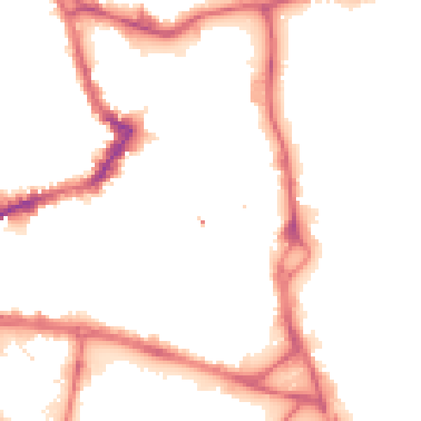 Night-time road noise heatmap for WF1 1US