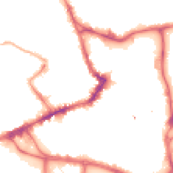 Night-time road noise heatmap for WF1 2EL