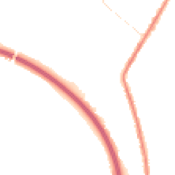 Night-time road noise heatmap for WF1 2ER