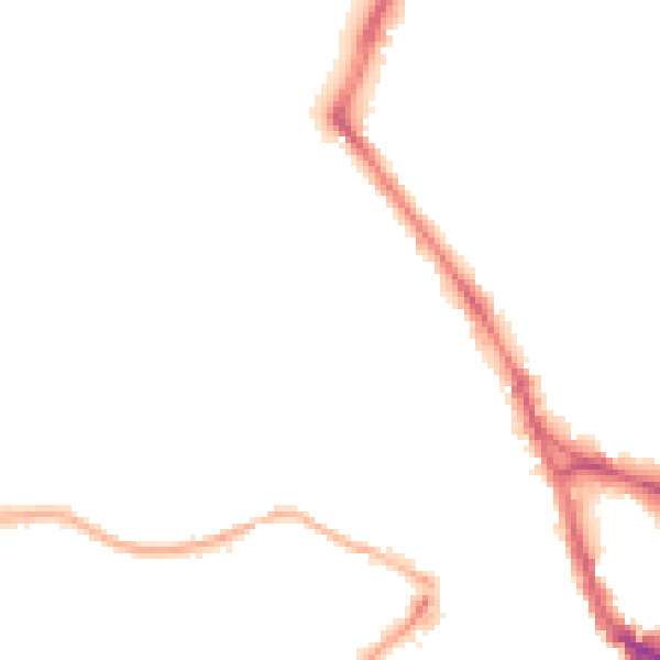 Night-time road noise heatmap for WF1 2RA