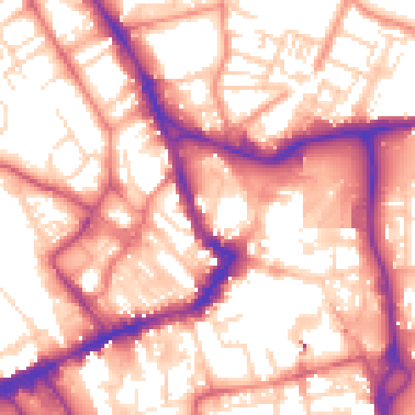 Daytime road noise heatmap for WF1 3BG