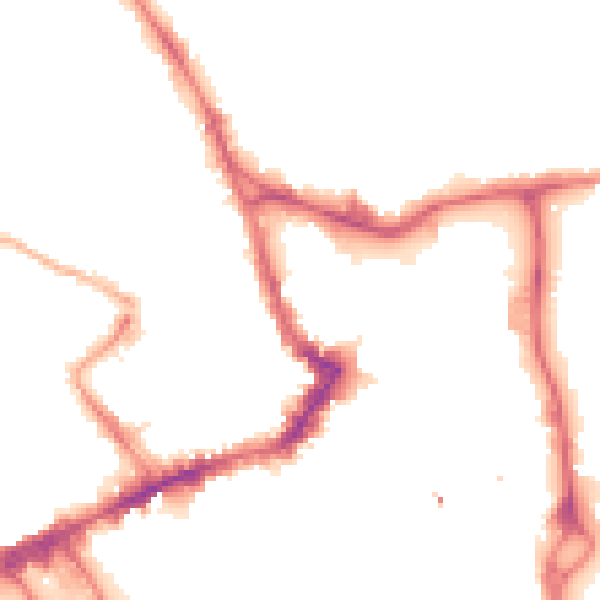 Night-time road noise heatmap for WF1 3BG