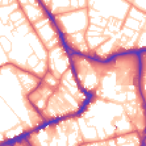 Daytime road noise heatmap for WF1 3BX