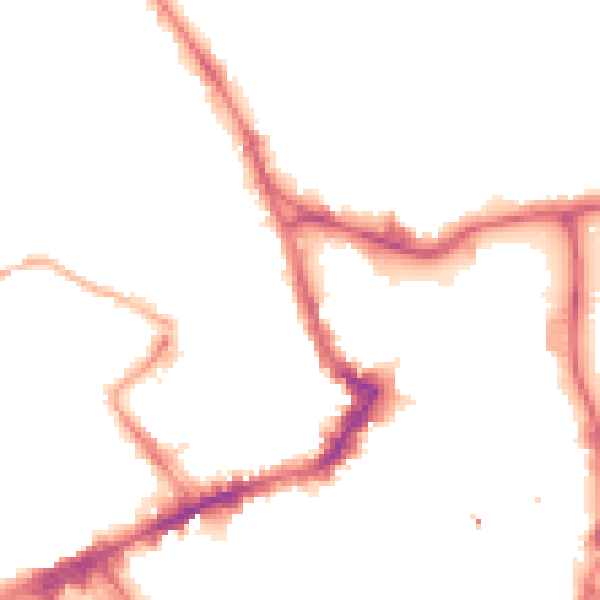 Night-time road noise heatmap for WF1 3BX