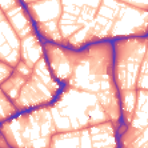 Daytime road noise heatmap for WF1 3FJ
