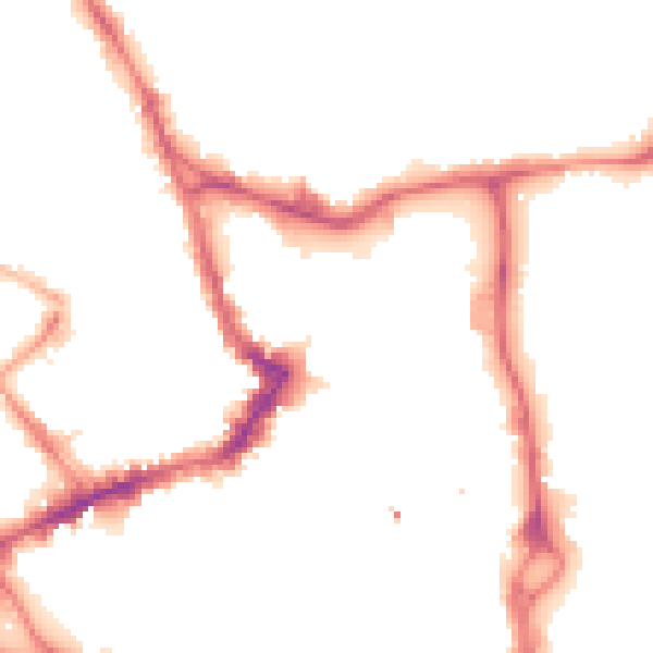 Night-time road noise heatmap for WF1 3FJ