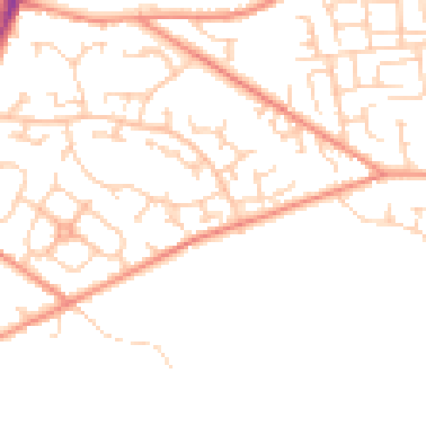Daytime road noise heatmap for WF1 3HP