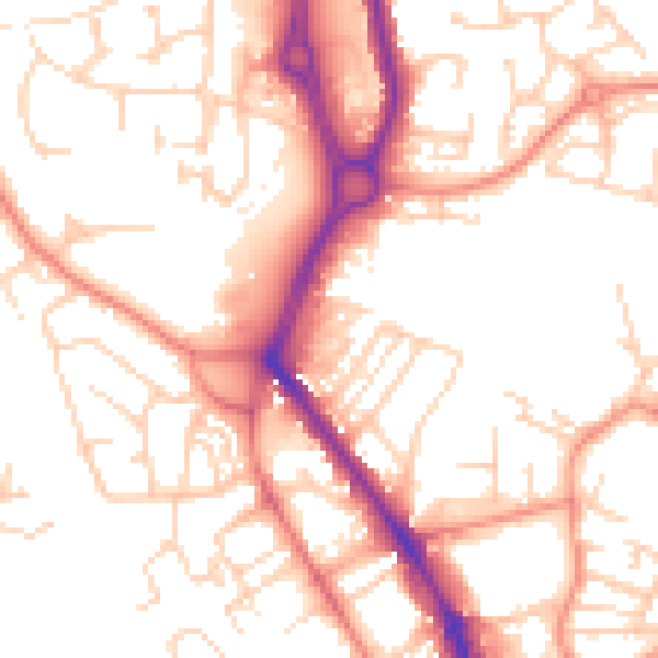 Daytime road noise heatmap for WF1 3JH