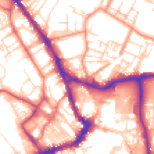 Daytime road noise heatmap for WF1 3LF